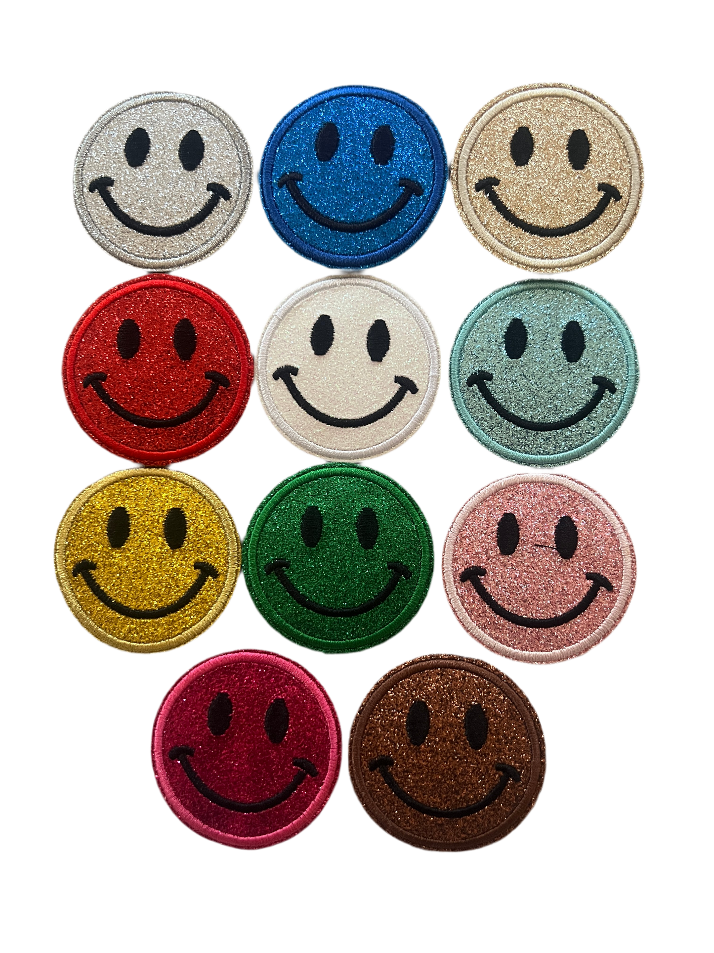 Sparkly glitter Smiley faces