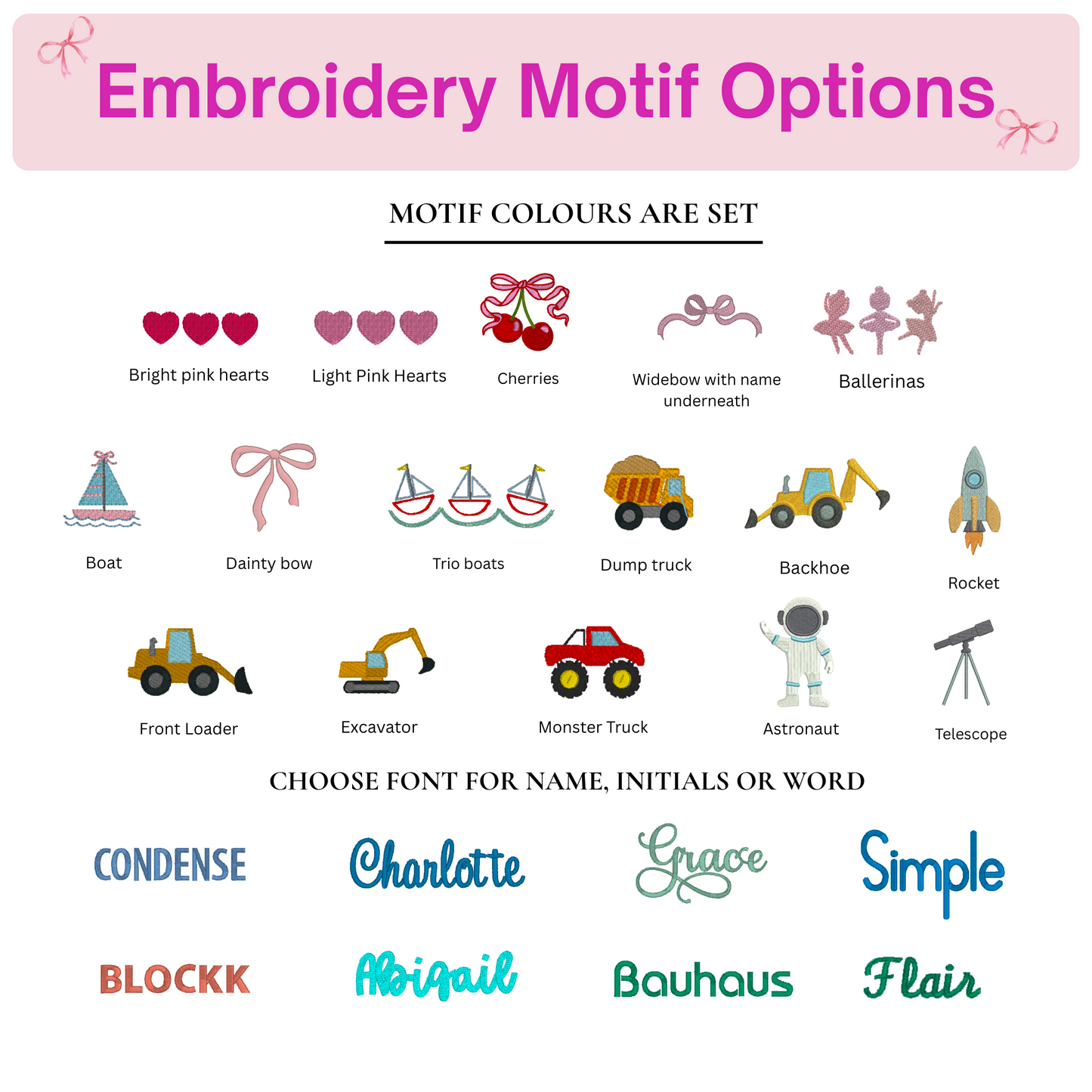 Embroidered Toddler backpack with motif