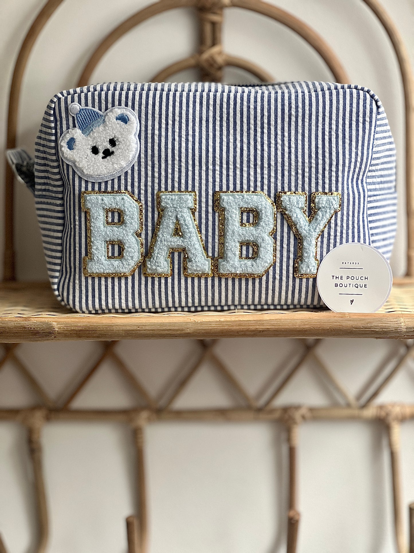 Stripey Seersucker Pouches