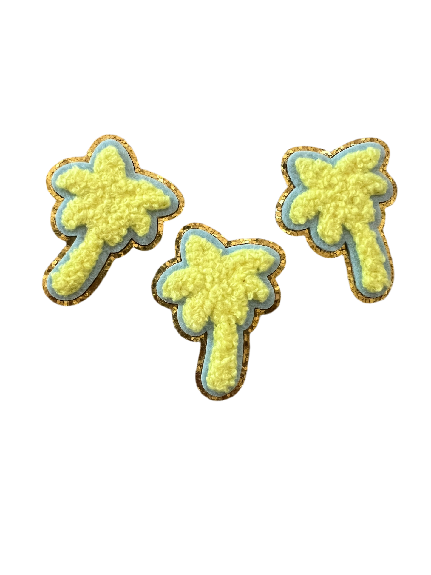 Palm Tree with Blue Outline