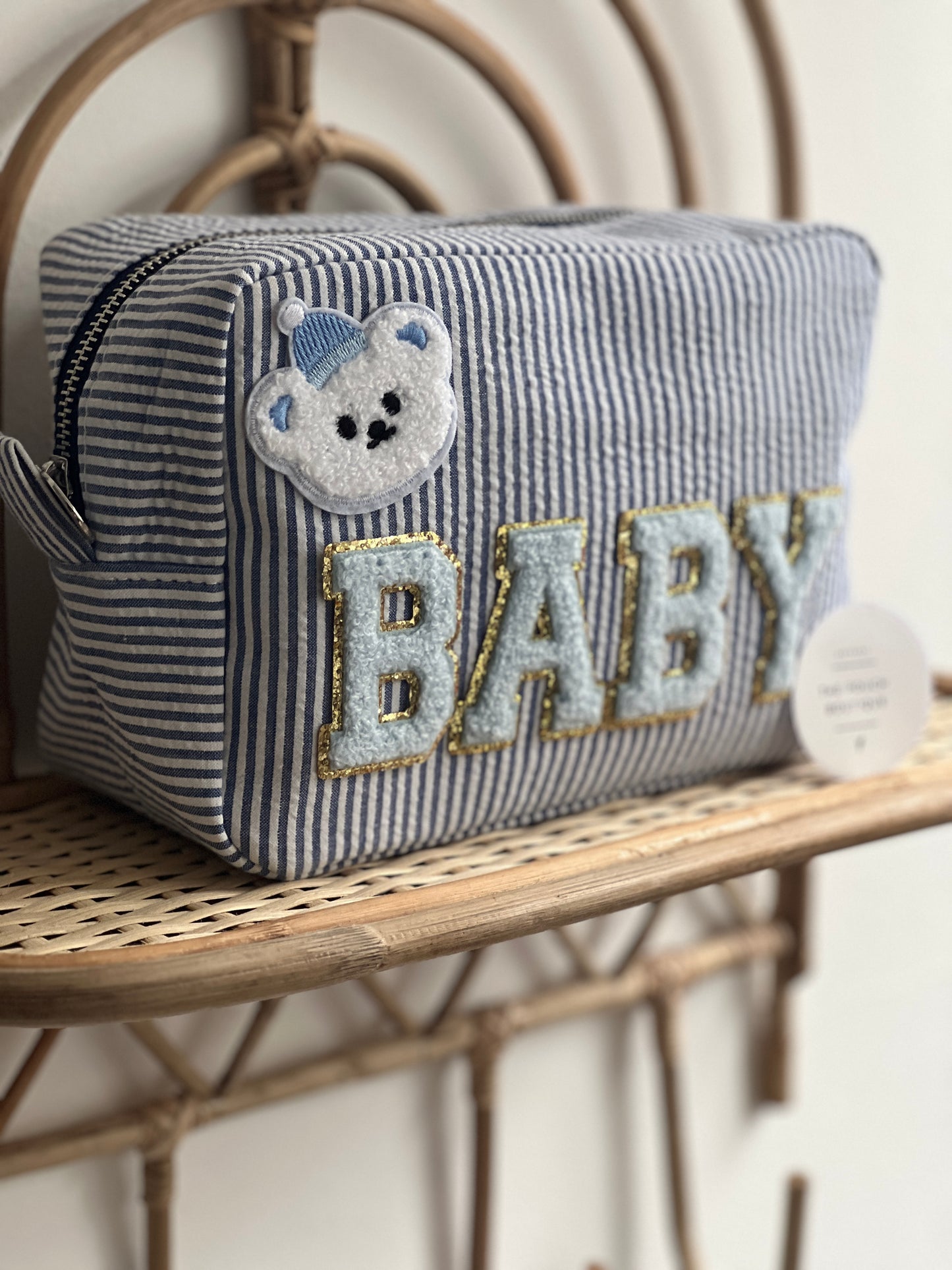 Stripey Seersucker Pouches