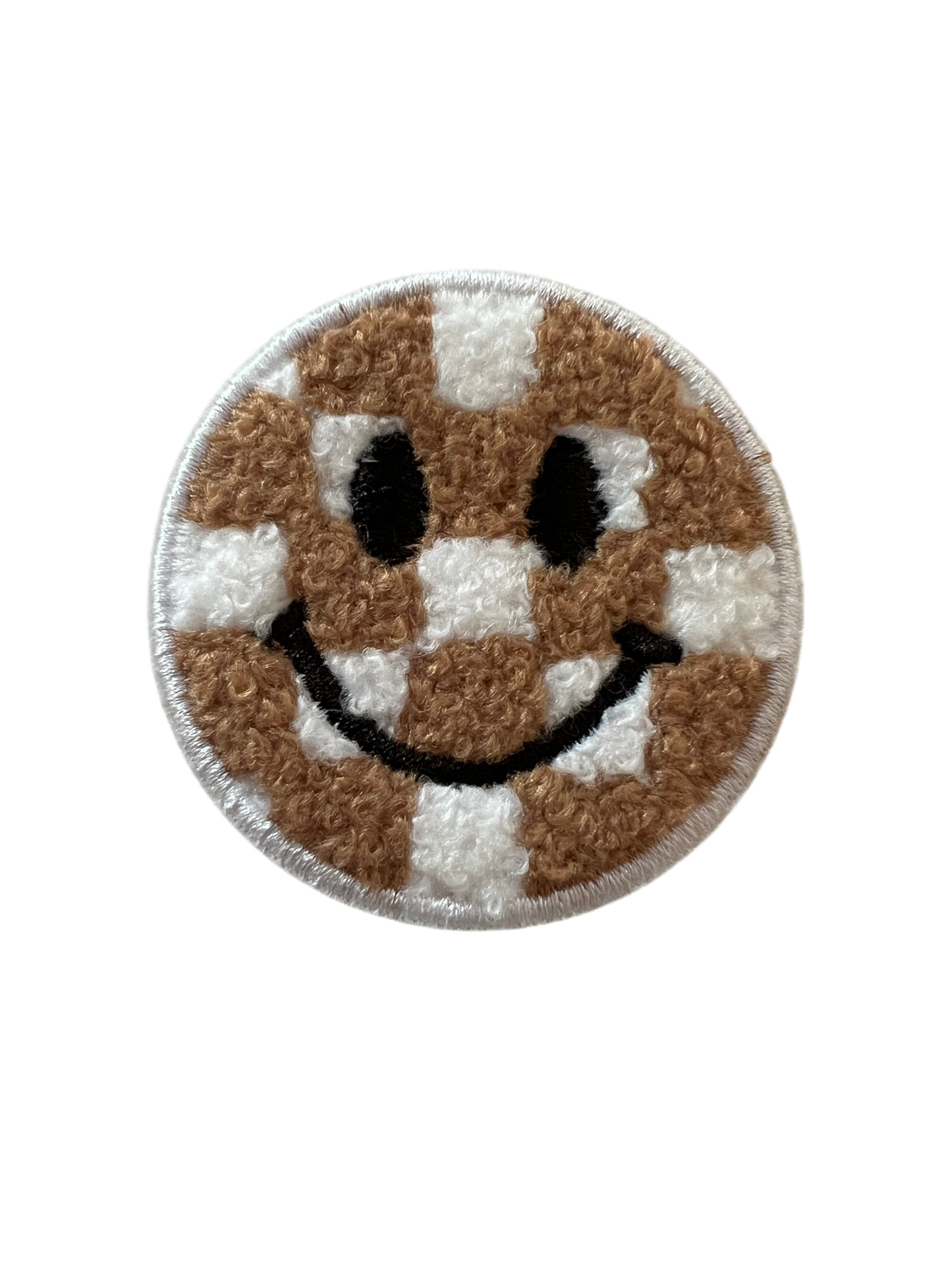 Smiley Face chequered patch
