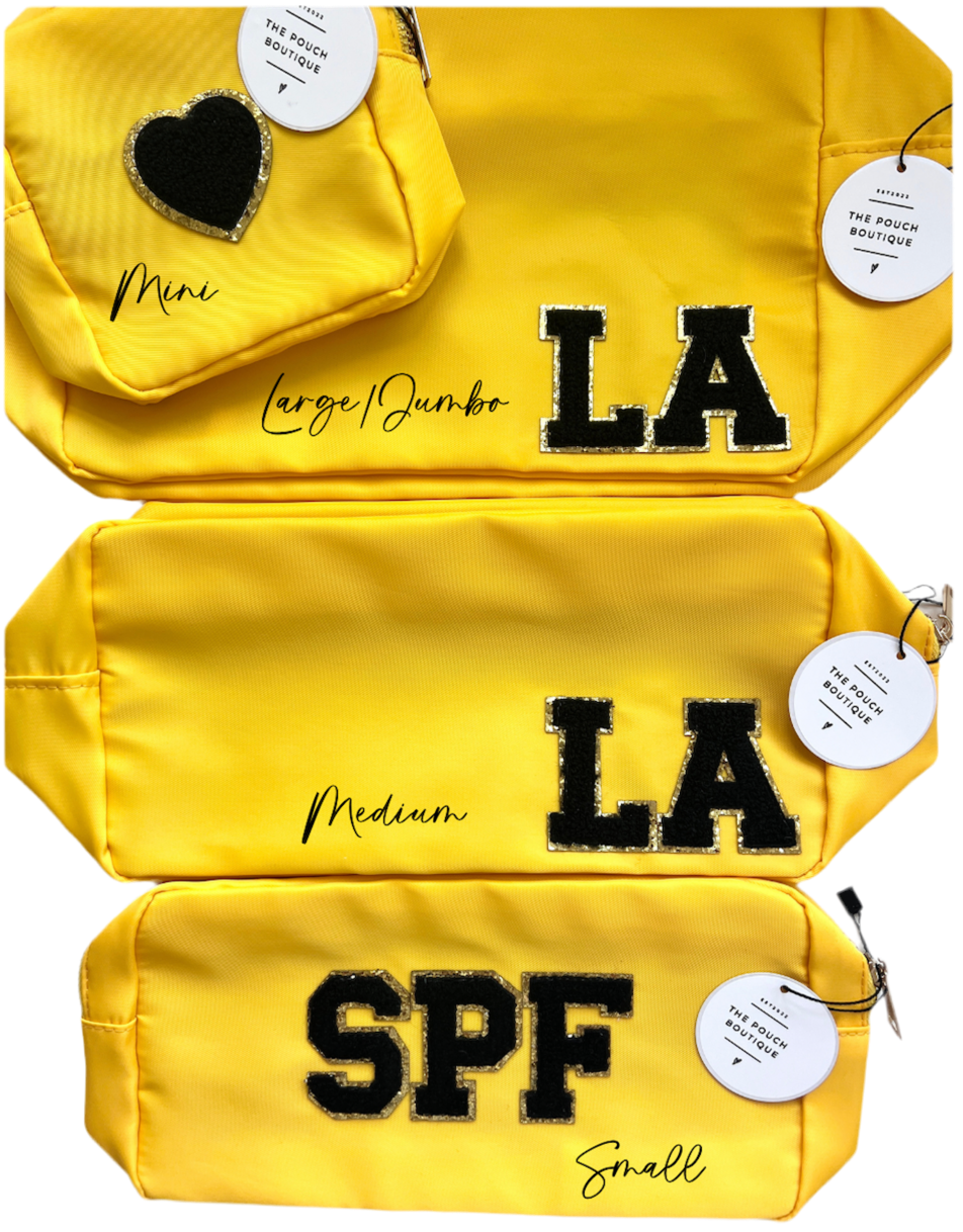Embroidered Small Pouch with name and bow