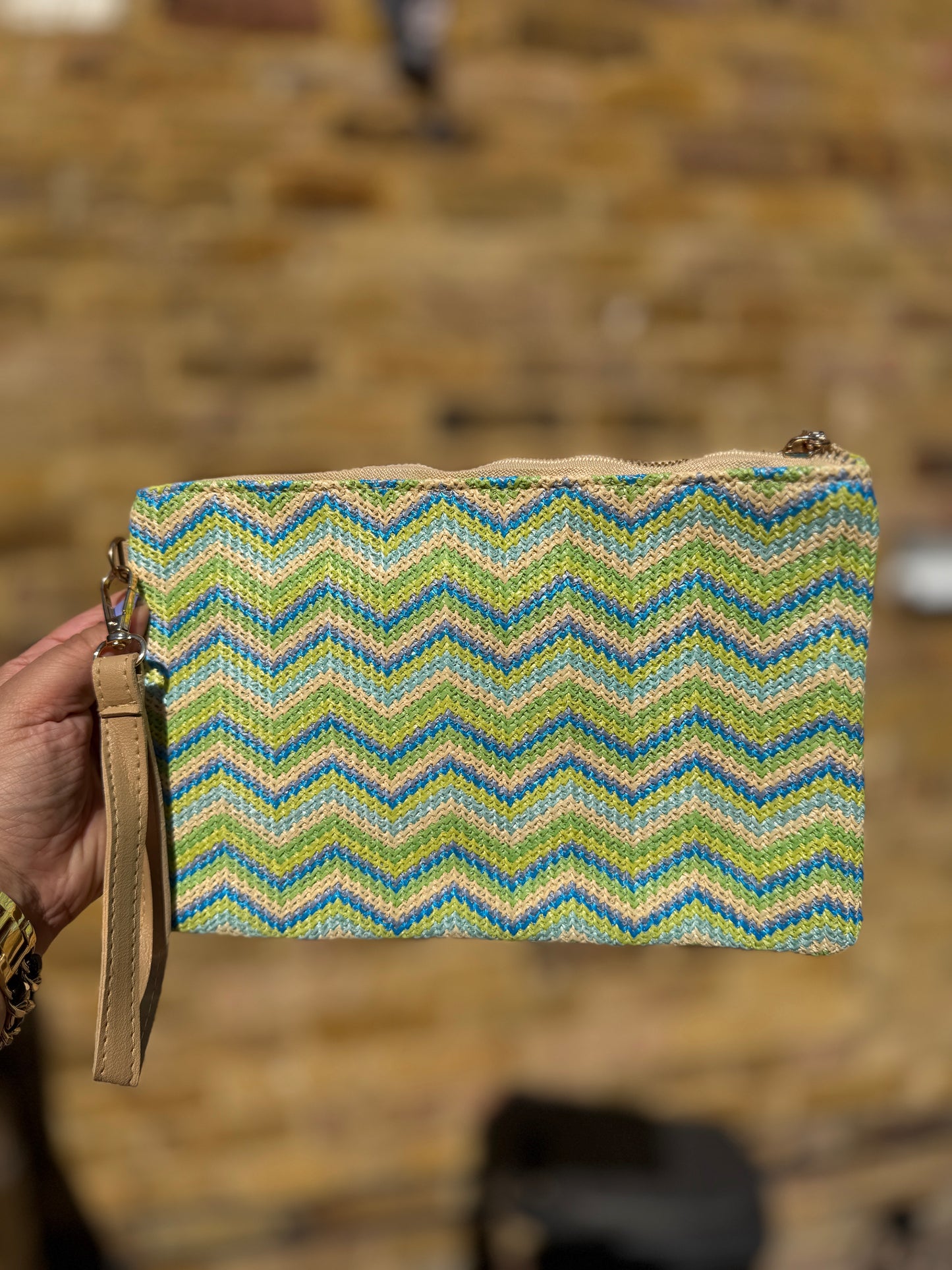 Under the sea straw woven clutch bag