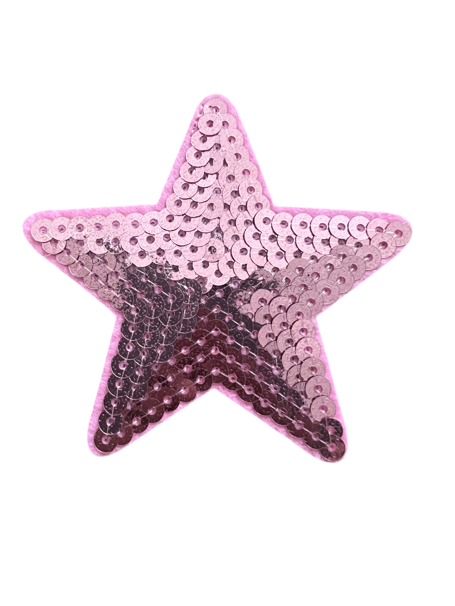 Large Pink Sequin Star Patch