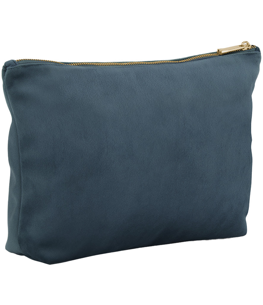 Luxe velvet Embroidered wildflower Pouch with personalised name