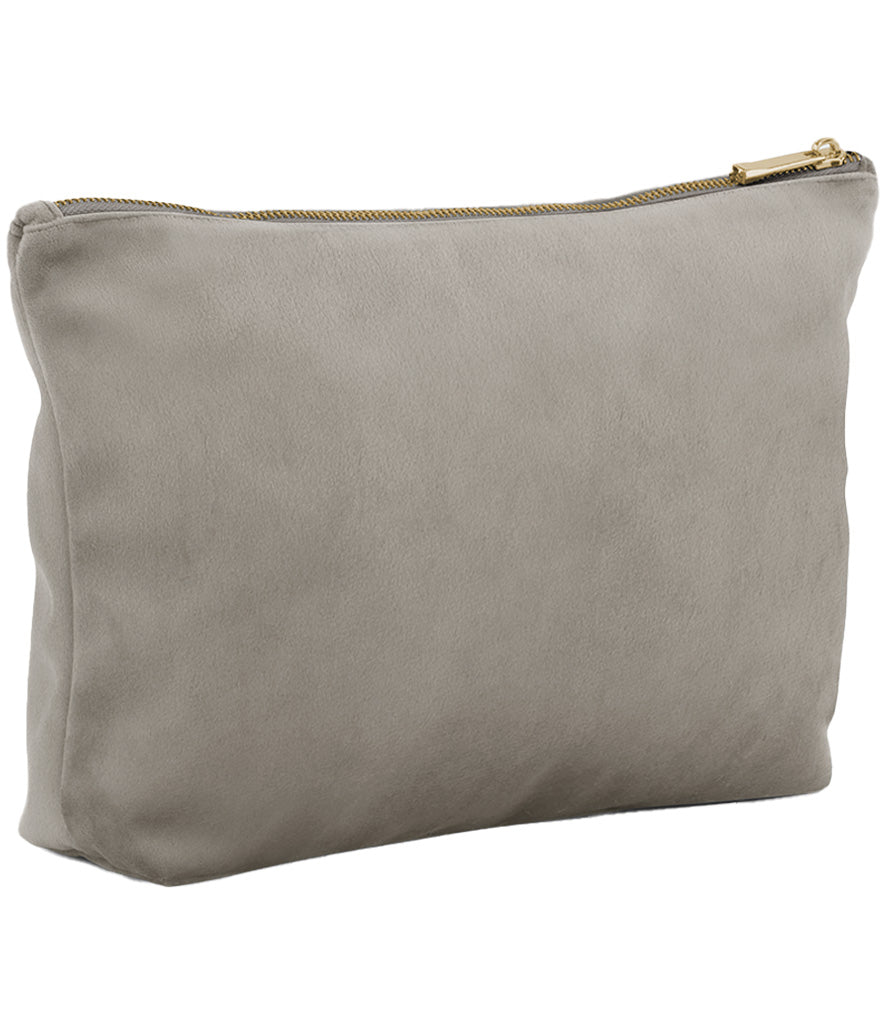 Luxe velvet Embroidered wildflower Pouch with personalised name
