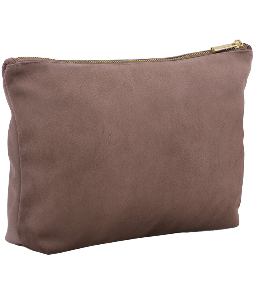 Luxe velvet Embroidered wildflower Pouch with personalised name