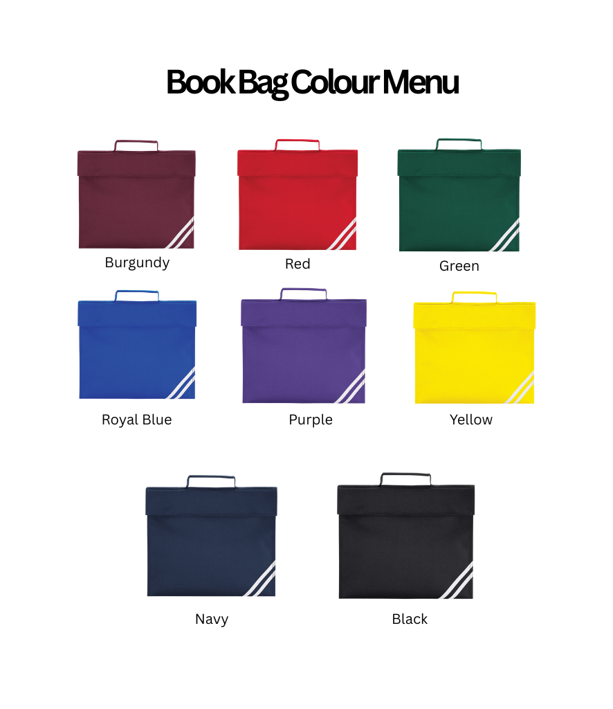 Embroidered Children's personalised book bag. Ideal for all ages