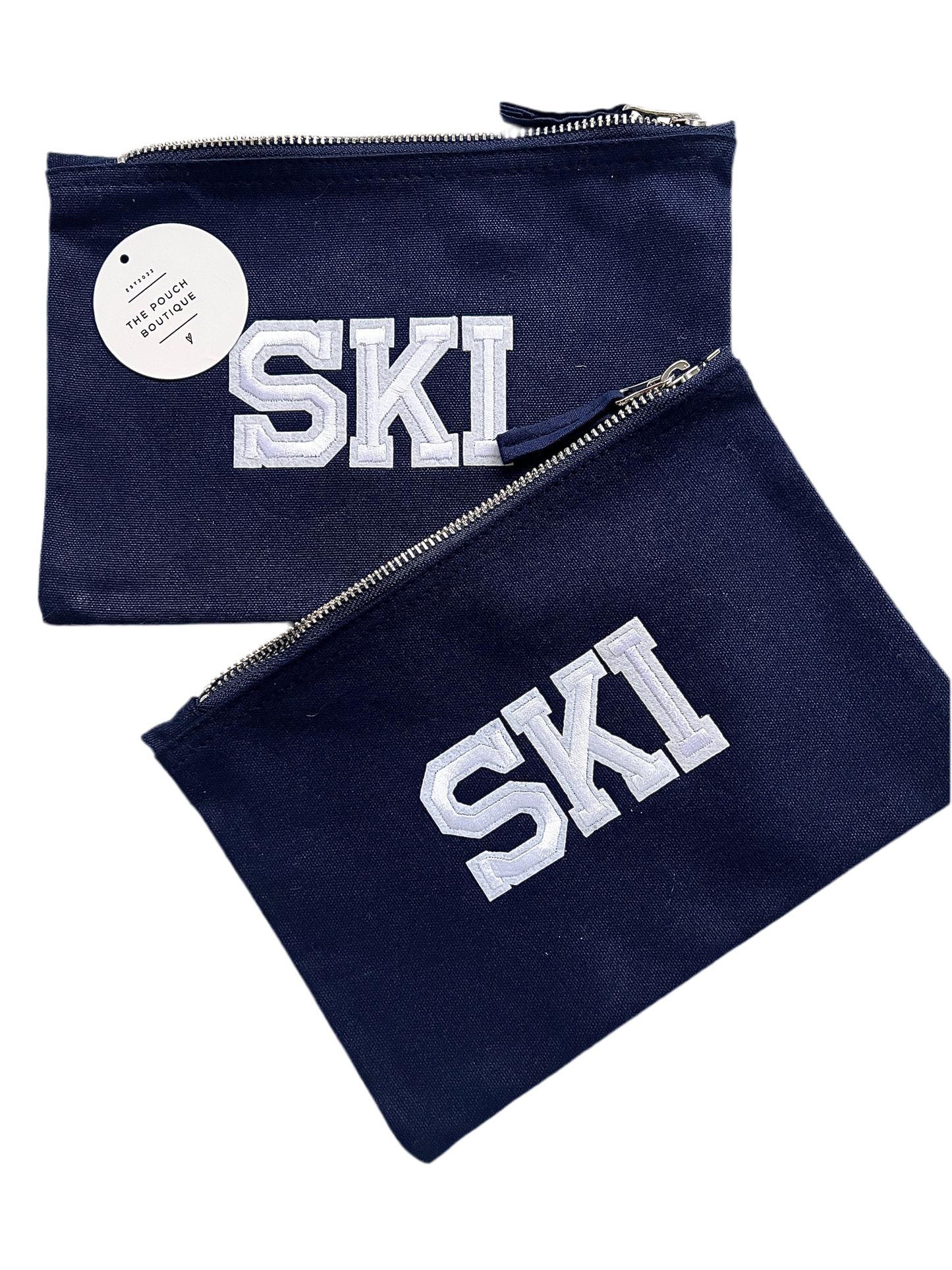 Canvas Varsity Letter name pouch - Med