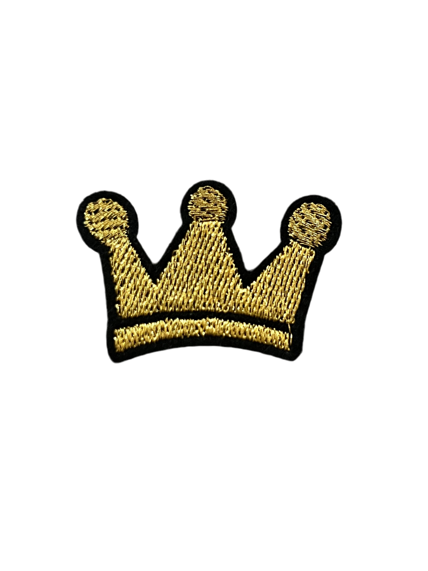 Embroidered Gold Crown Patch