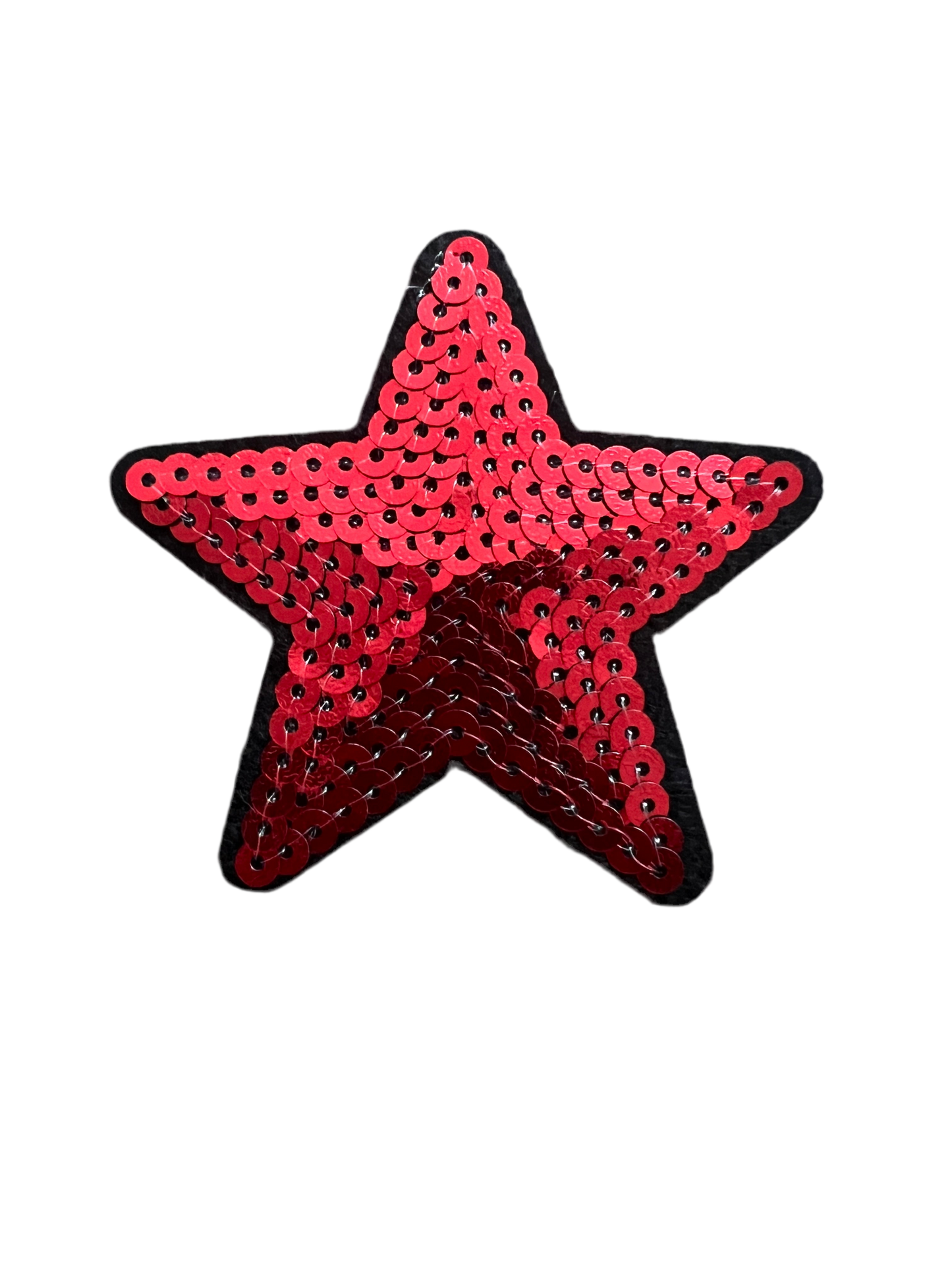 Large Red Sequin Star Patch