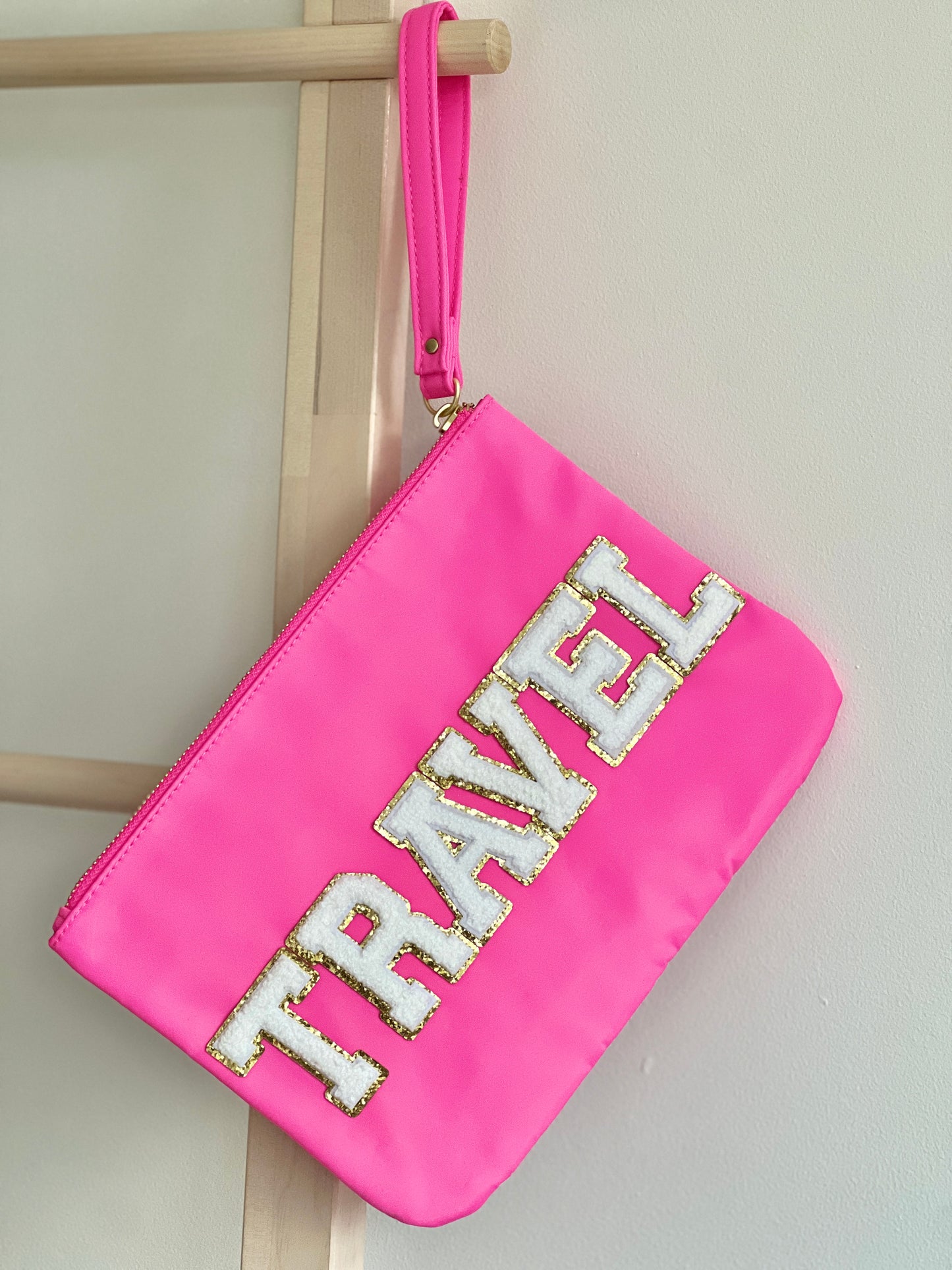 Nylon Personalised Flat Wristlet Clutch Bag/Pouch