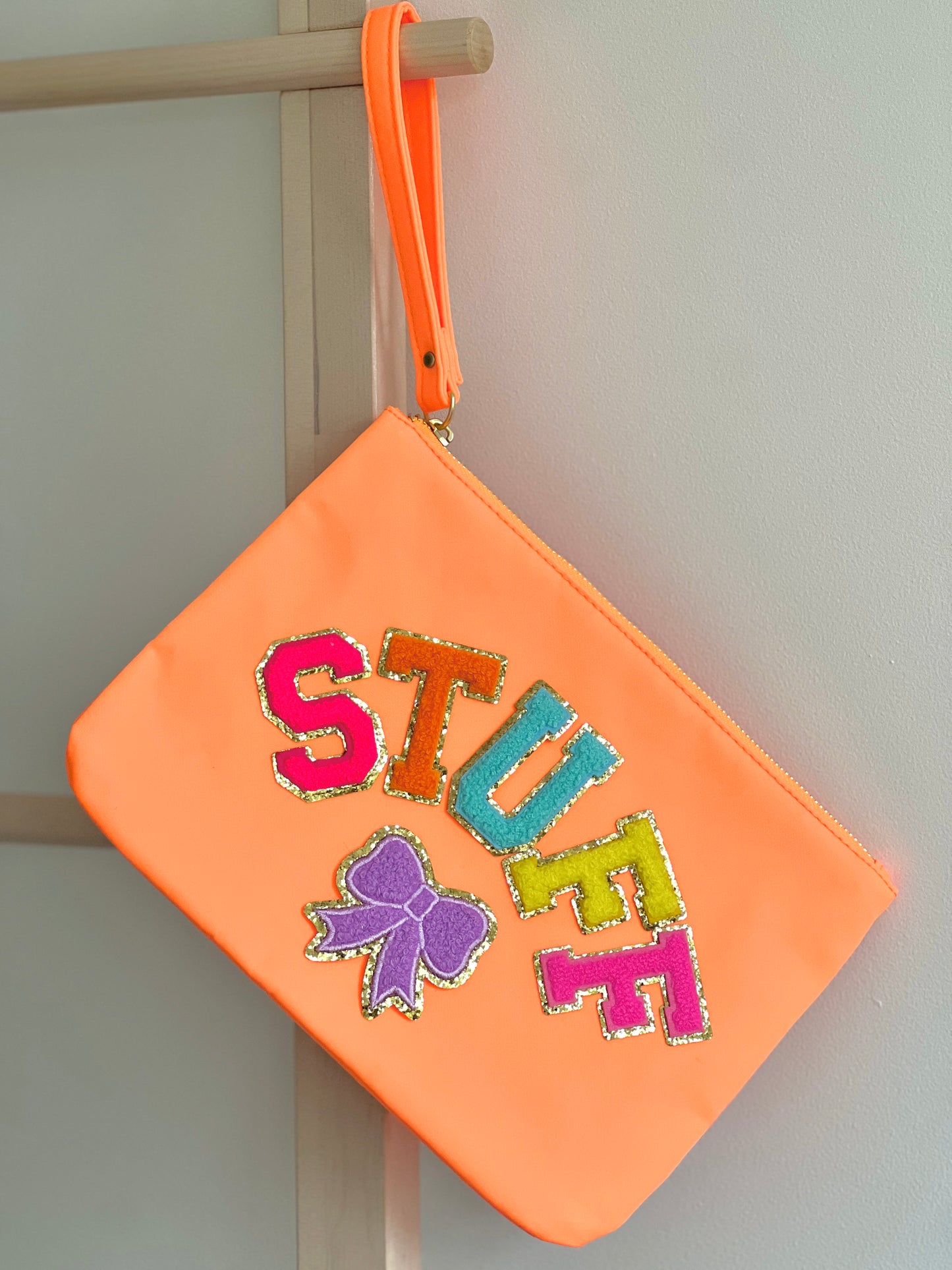 Nylon Personalised Flat Wristlet Clutch Bag/Pouch