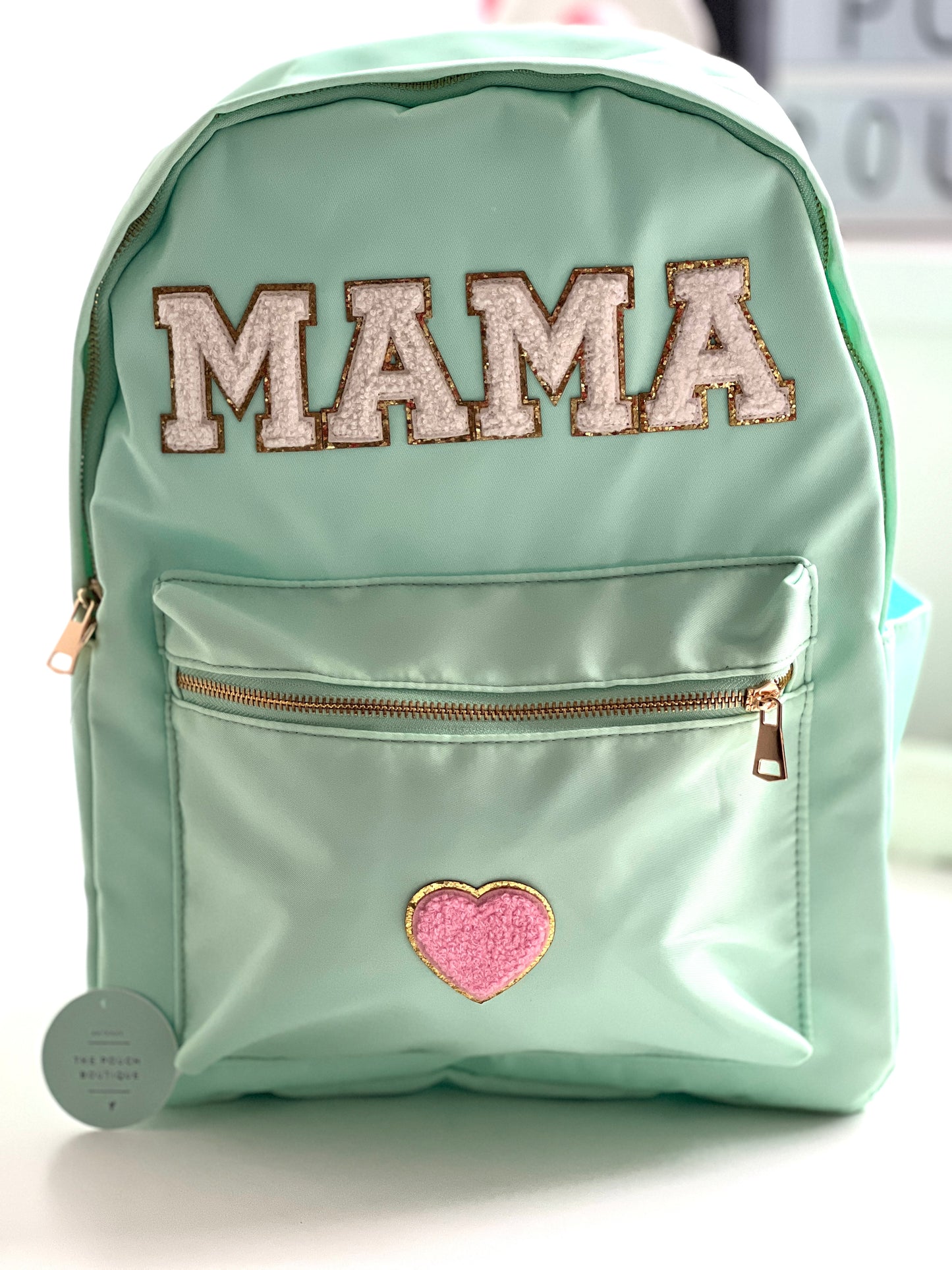 Best selling backpack with patch letter & motifs