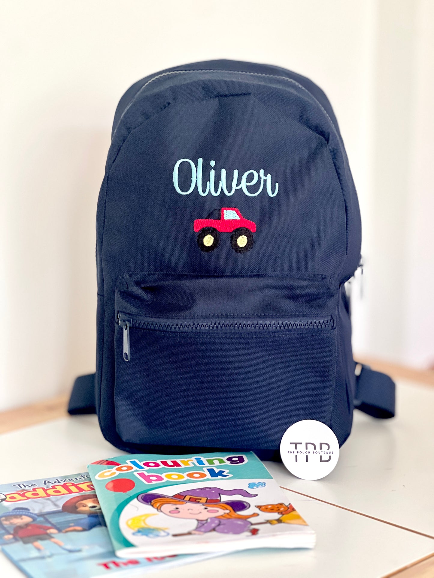 Embroidered Toddler backpack with motif