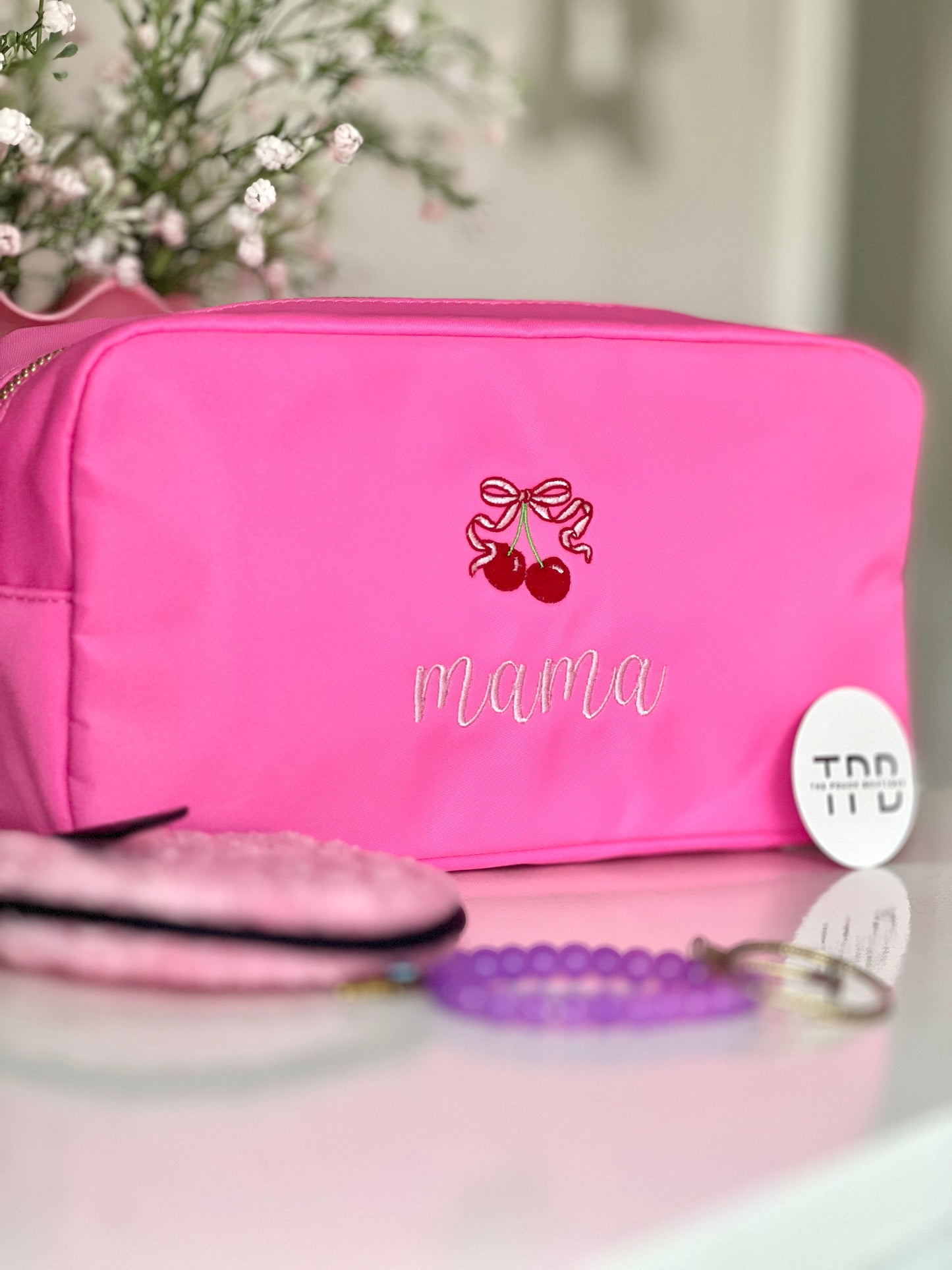 Embroidered Medium Pouch with motifs