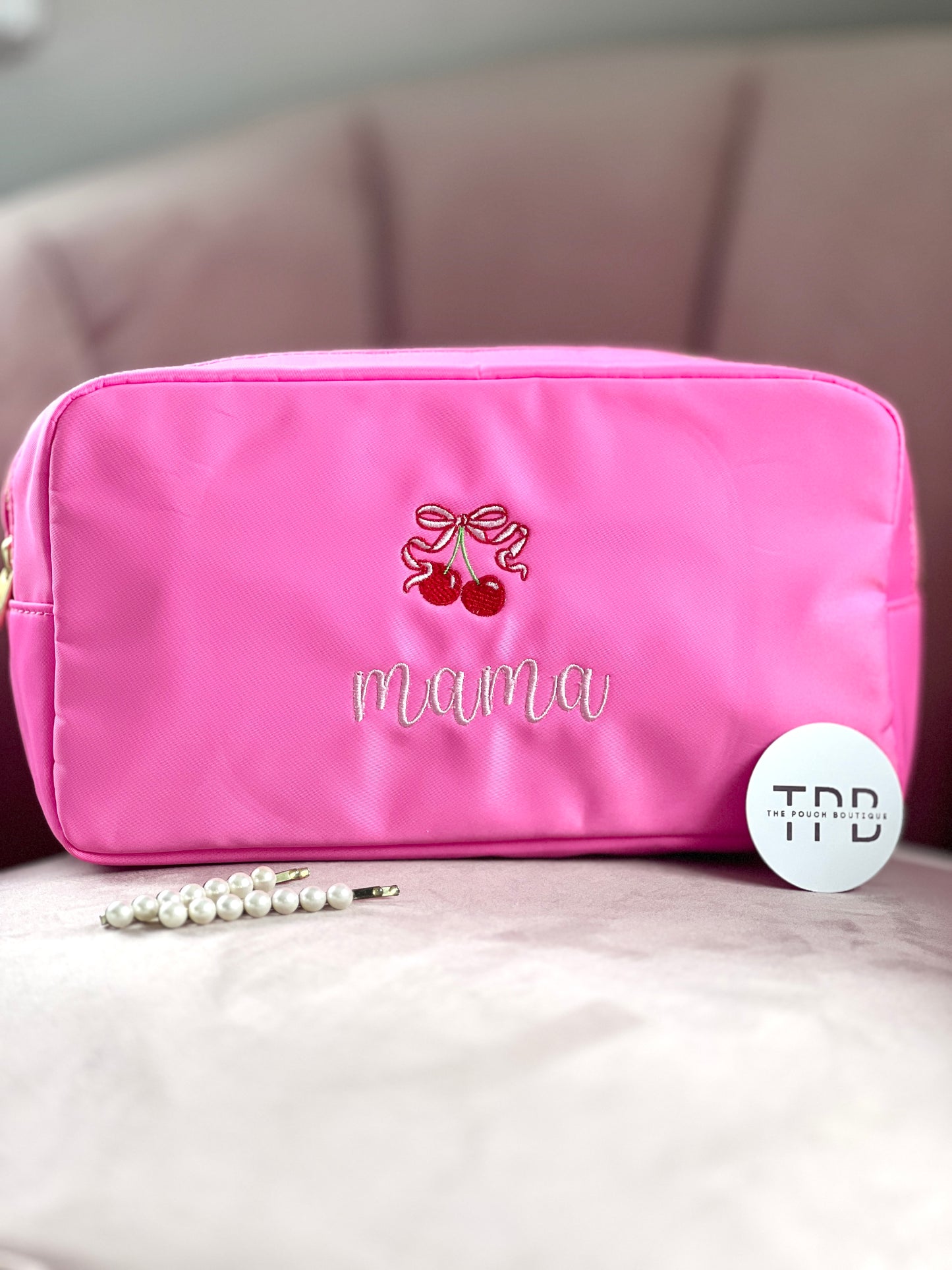 Embroidered Medium Pouch with motifs