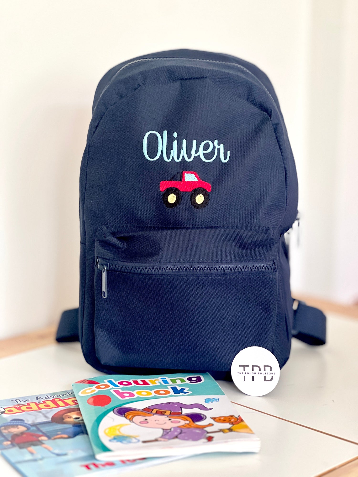 Embroidered toddler themed backpacks