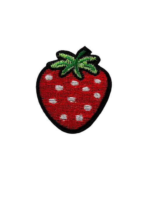 Embroidered Strawberry Patche