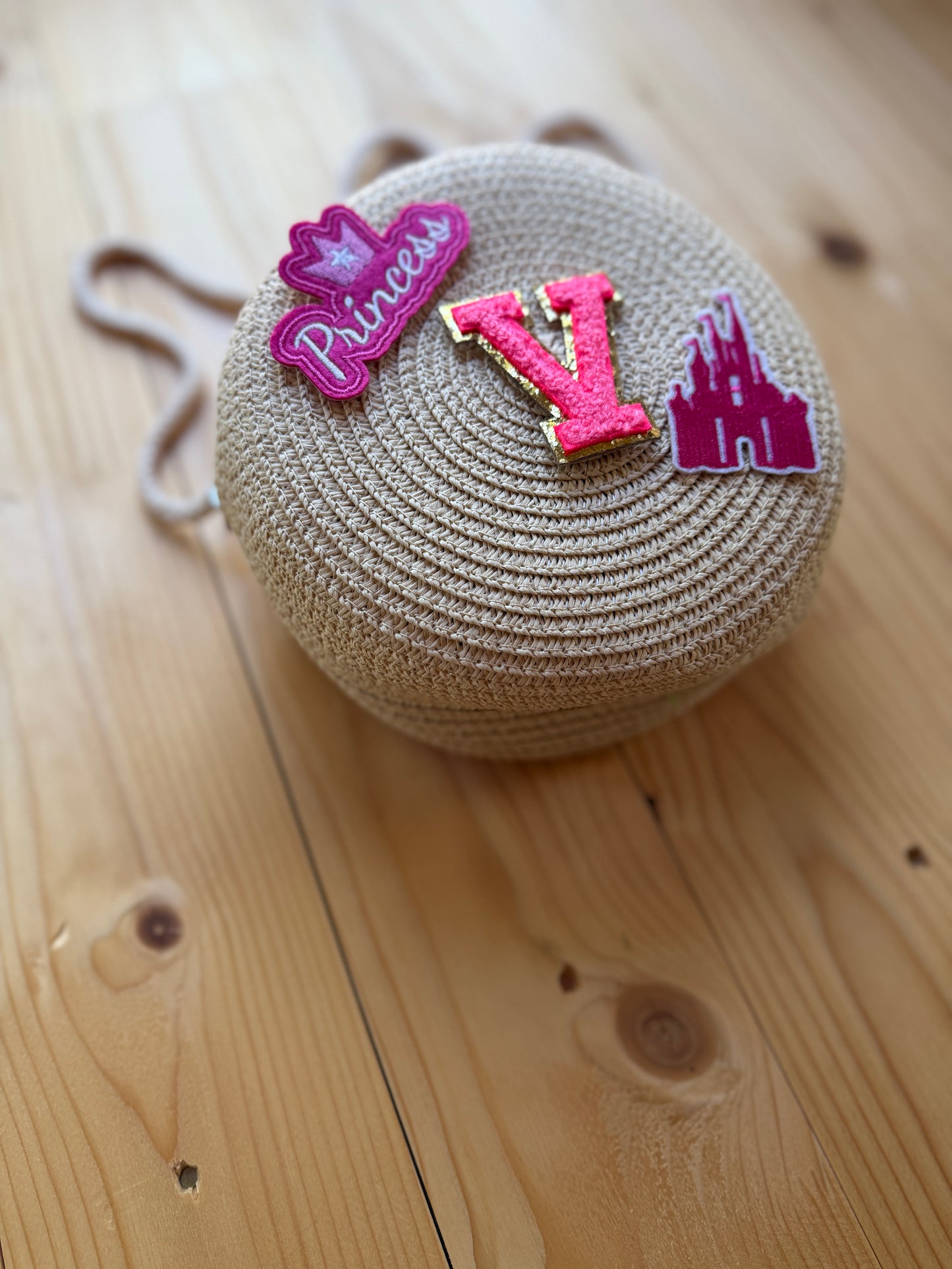 Summer kids or adult woven handbag.