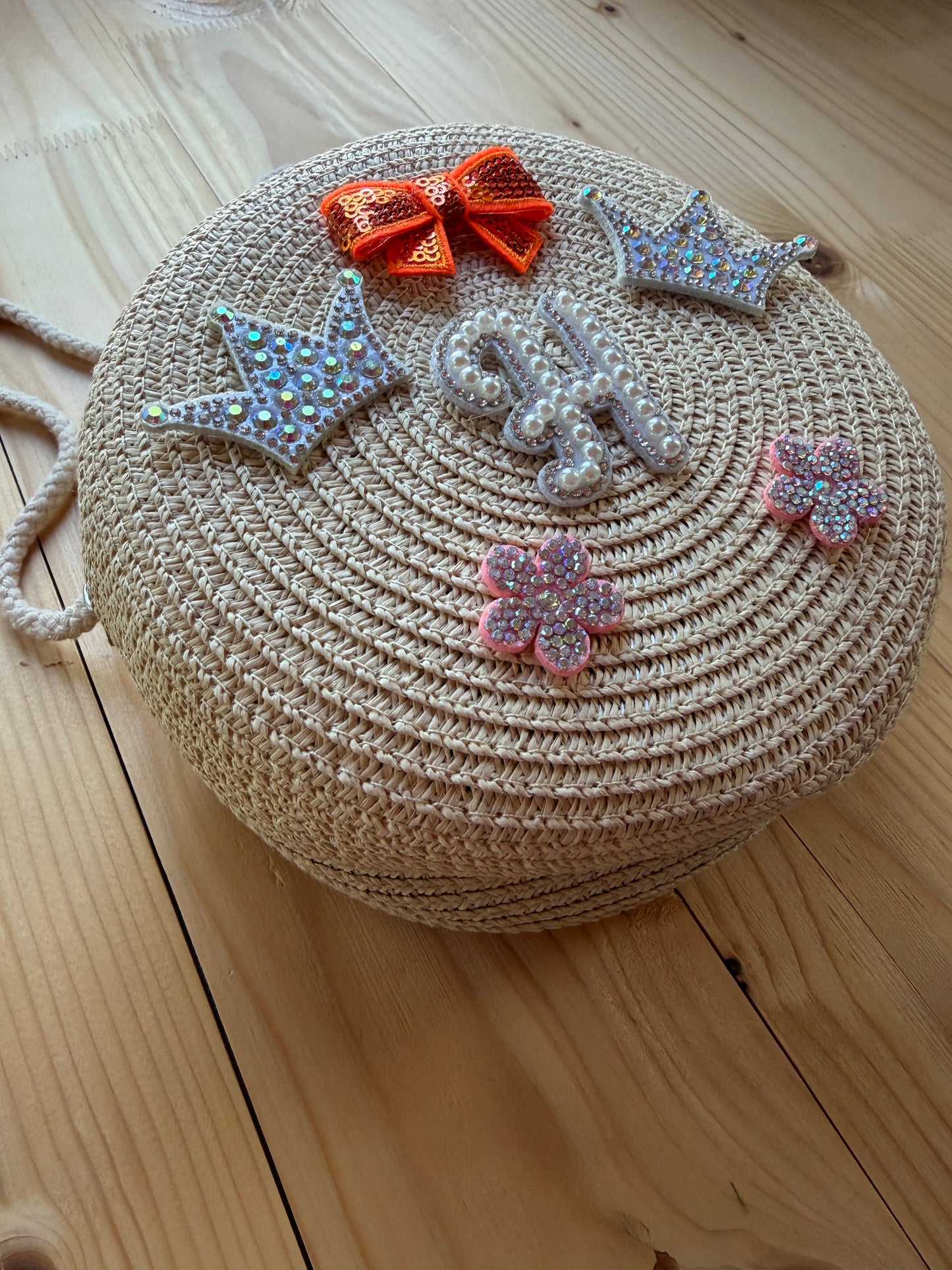 Summer kids or adult woven handbag.