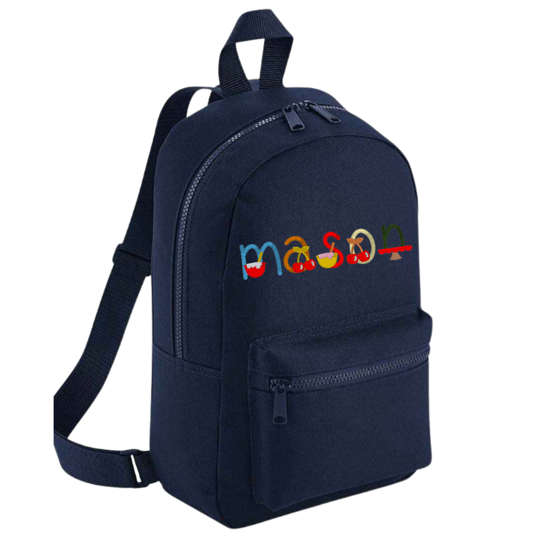 Themed Embroidered toddler backpack