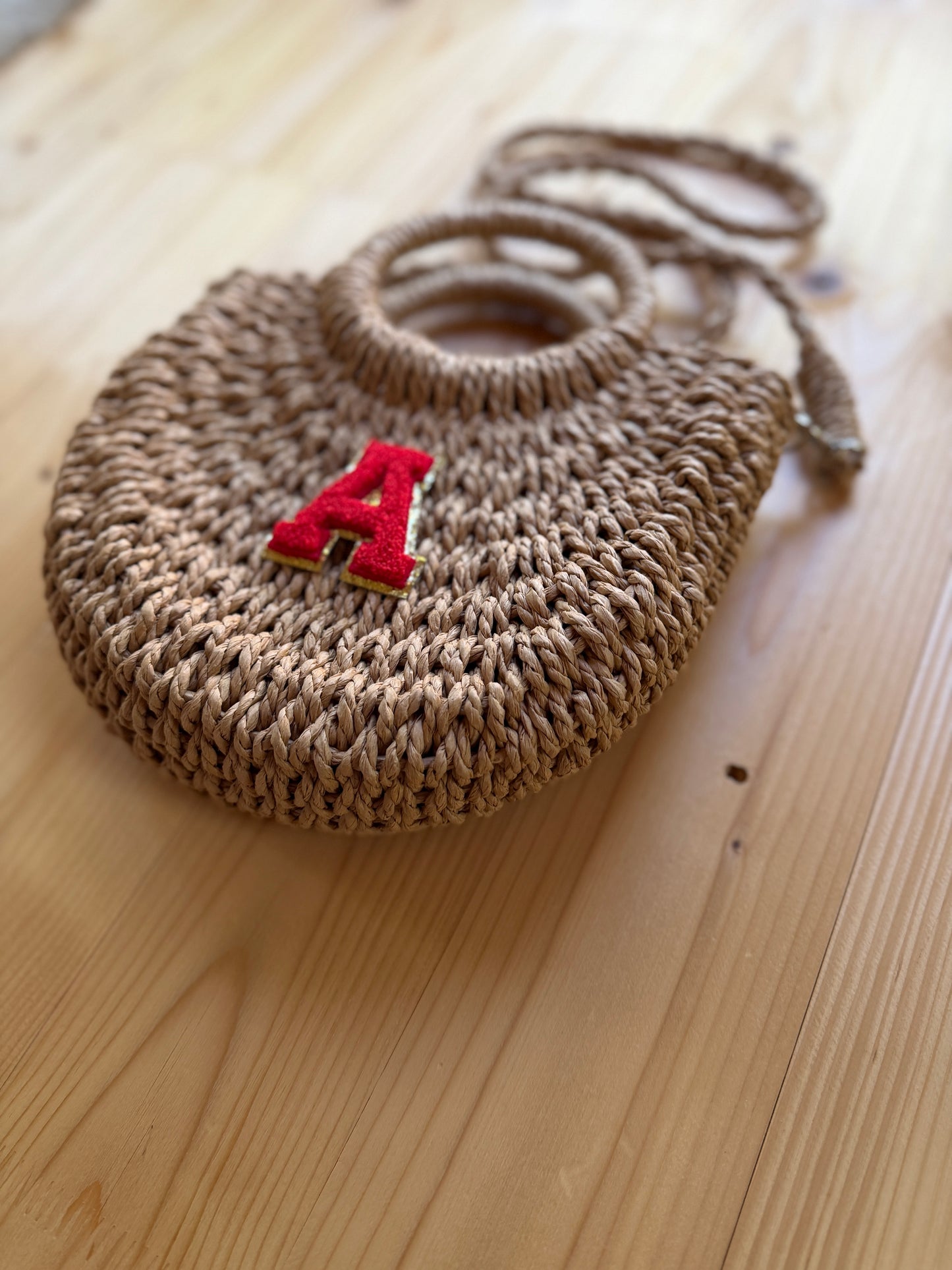 Straw mini handbag