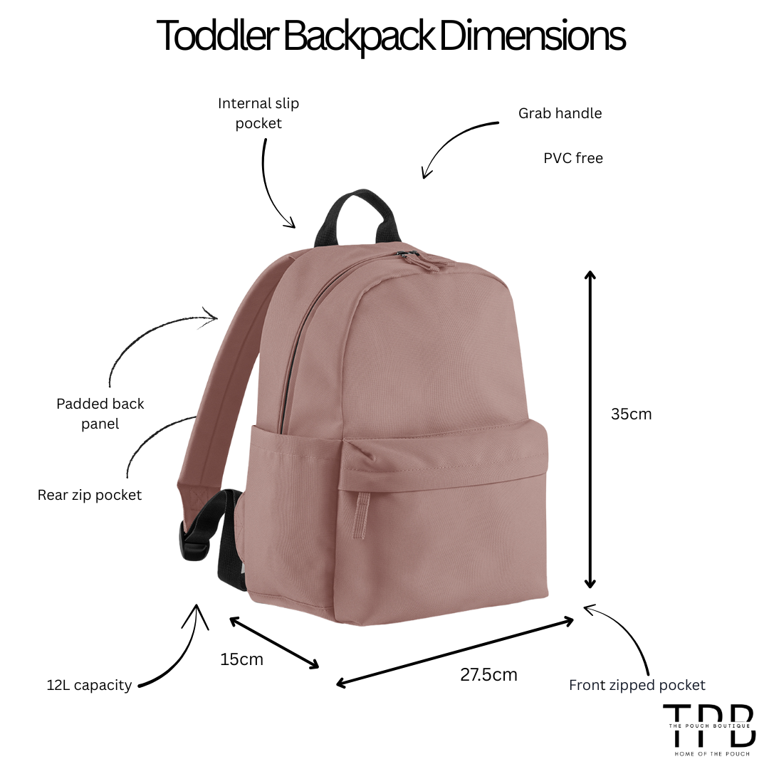 Personalised Patch or embroidery mini backpack