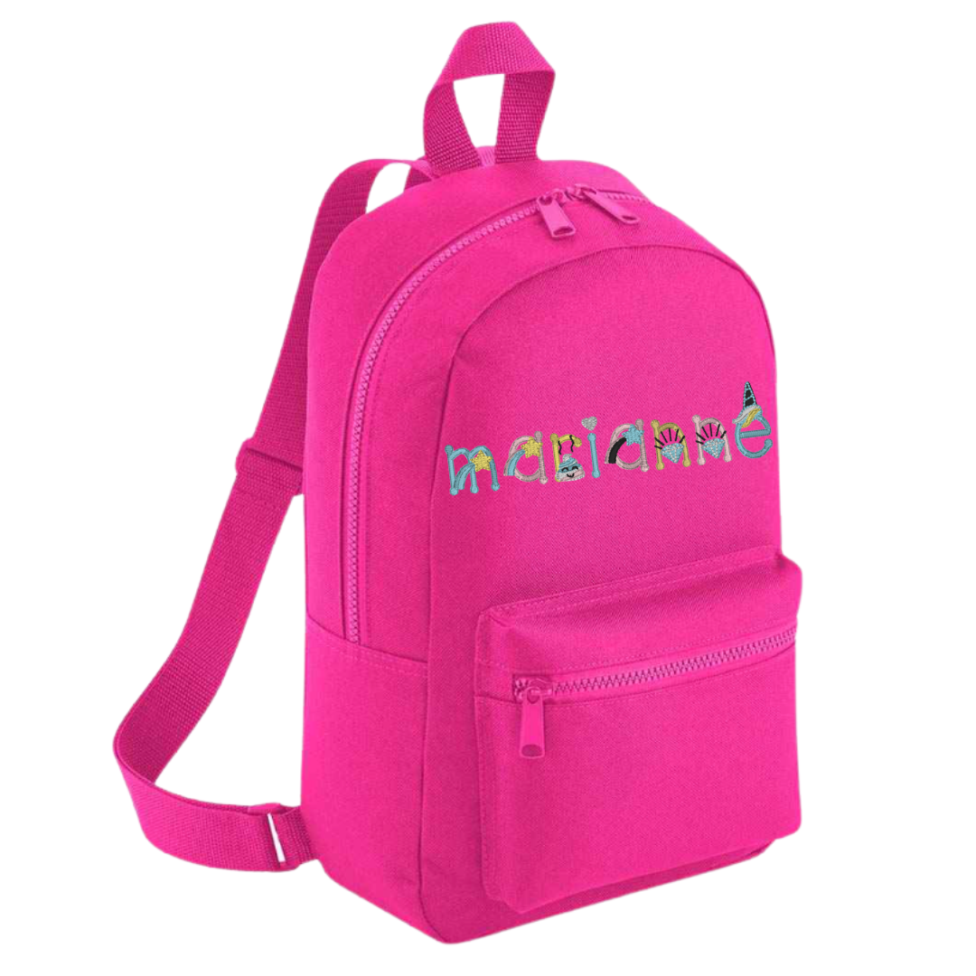 Themed Embroidered toddler backpack