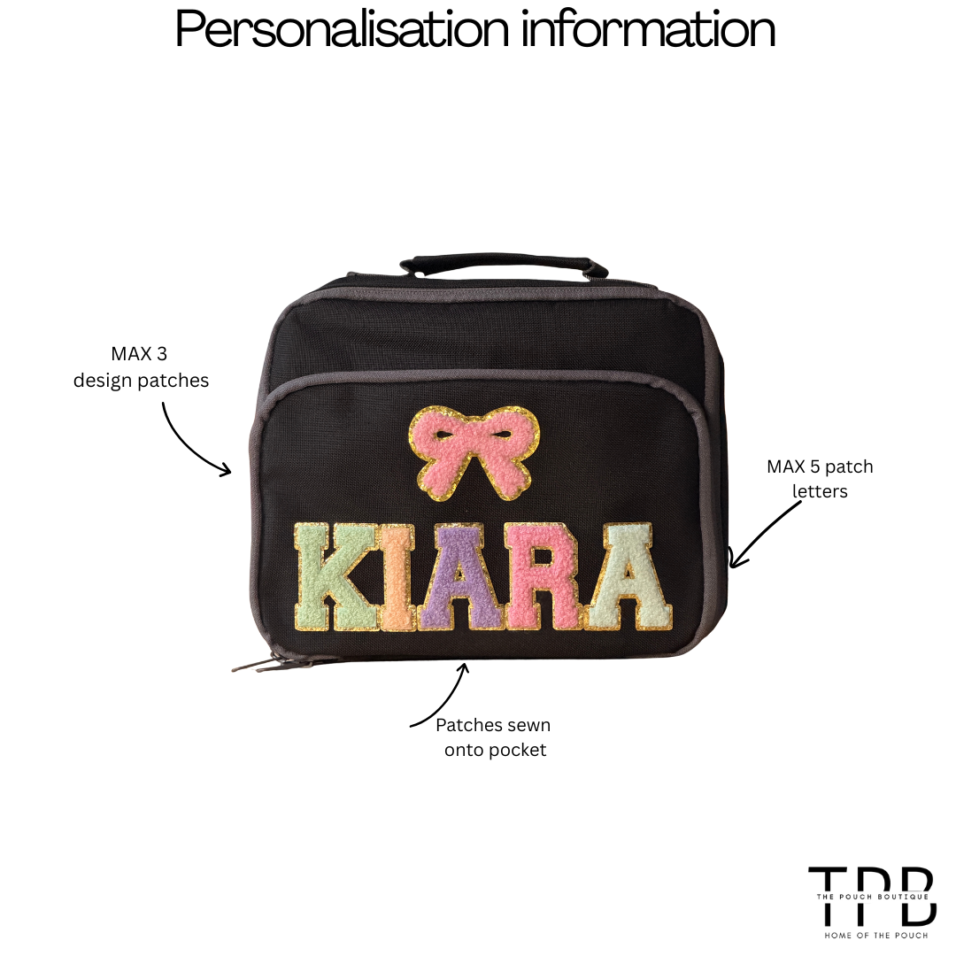 Personalised patch or embroidery lunchbox