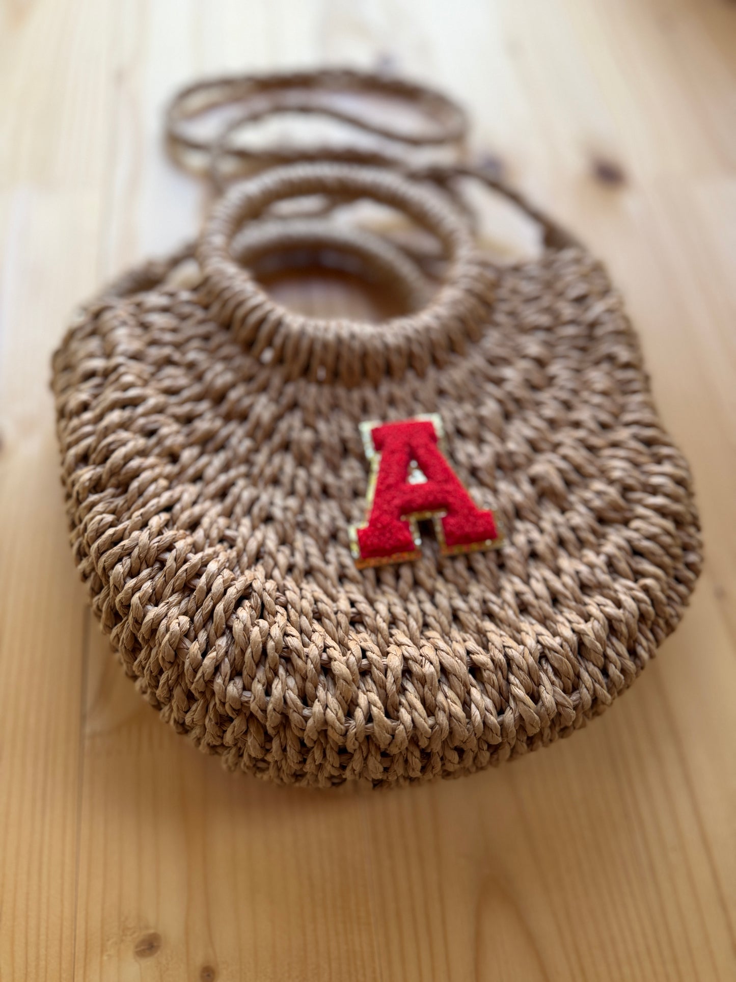 Straw mini handbag