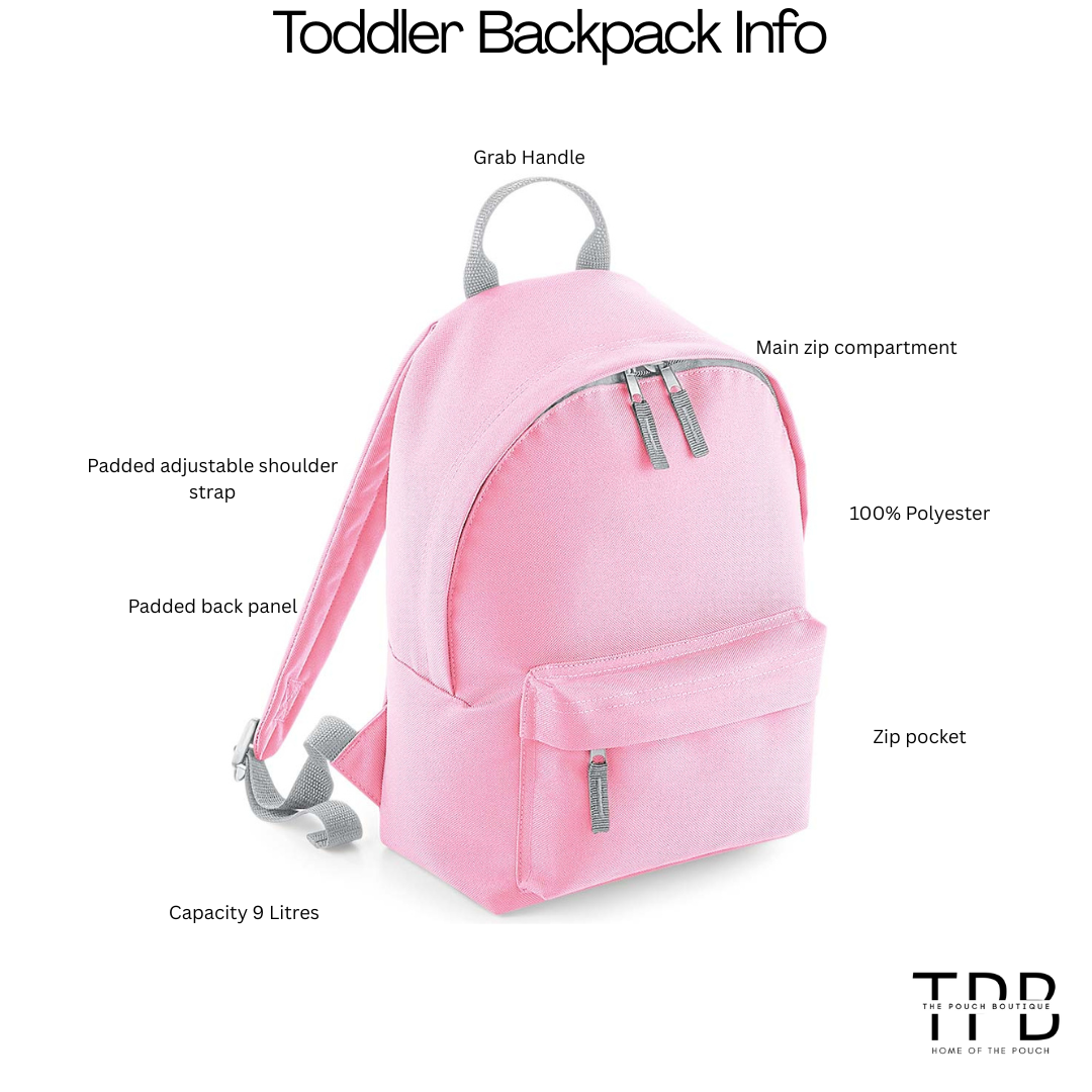 Personalised Patch or Embroidery mini toddler backpack