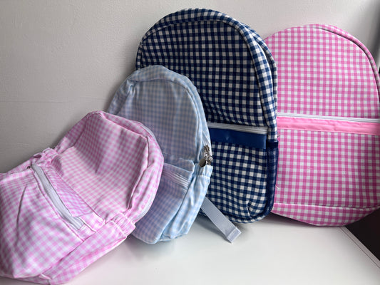Toddler & Junior Gingham Backpacks