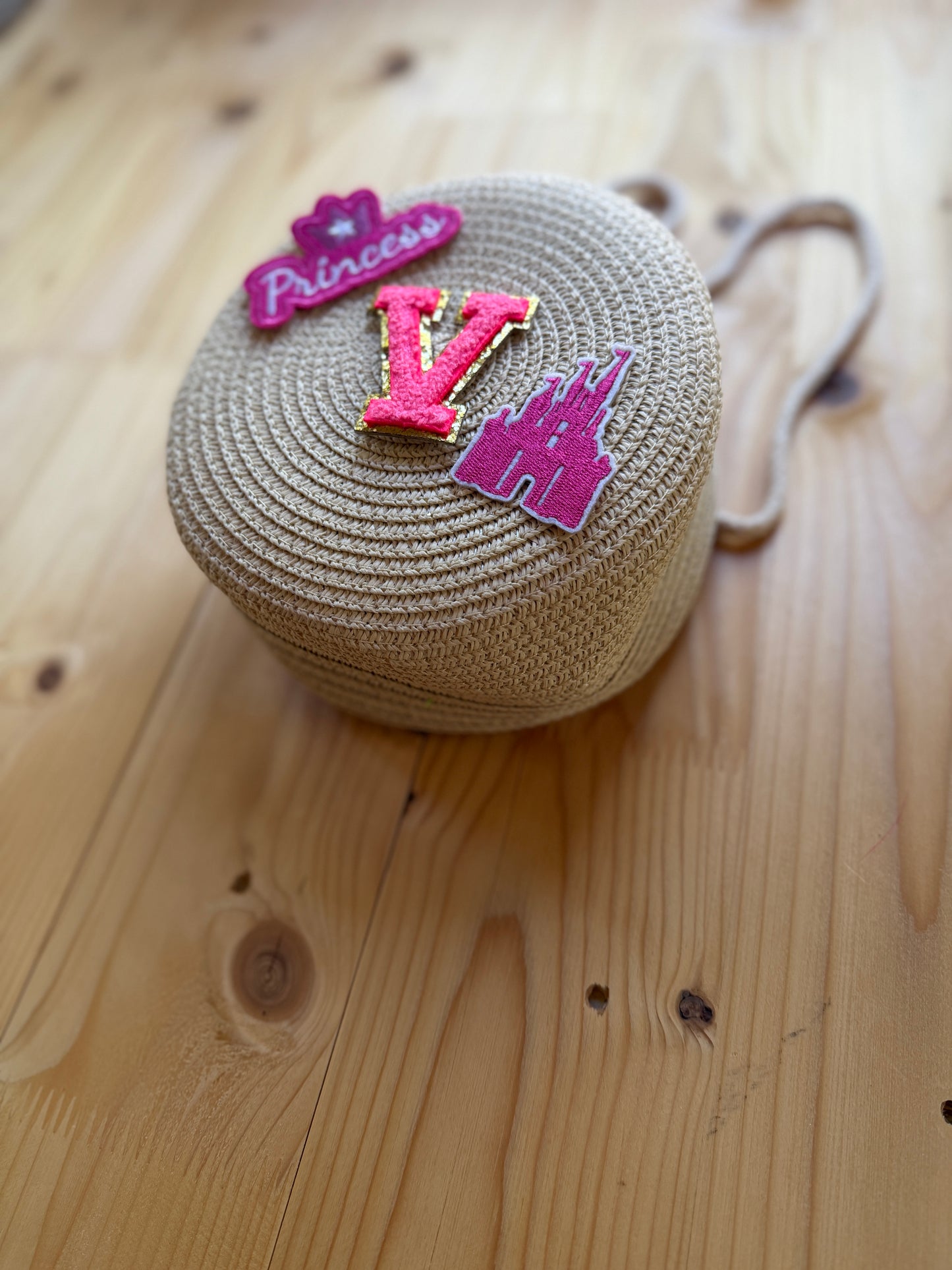 Summer kids or adult woven handbag.