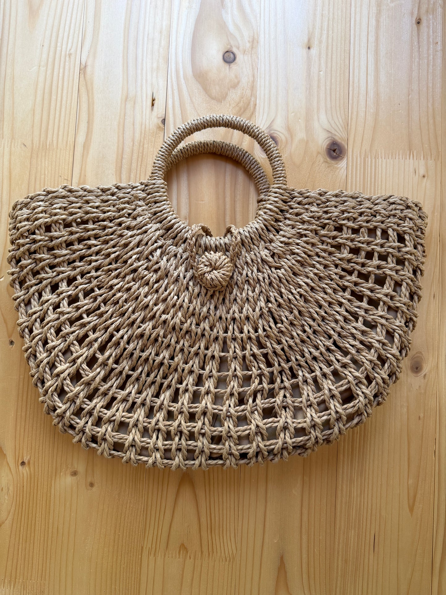 Large straw handbag