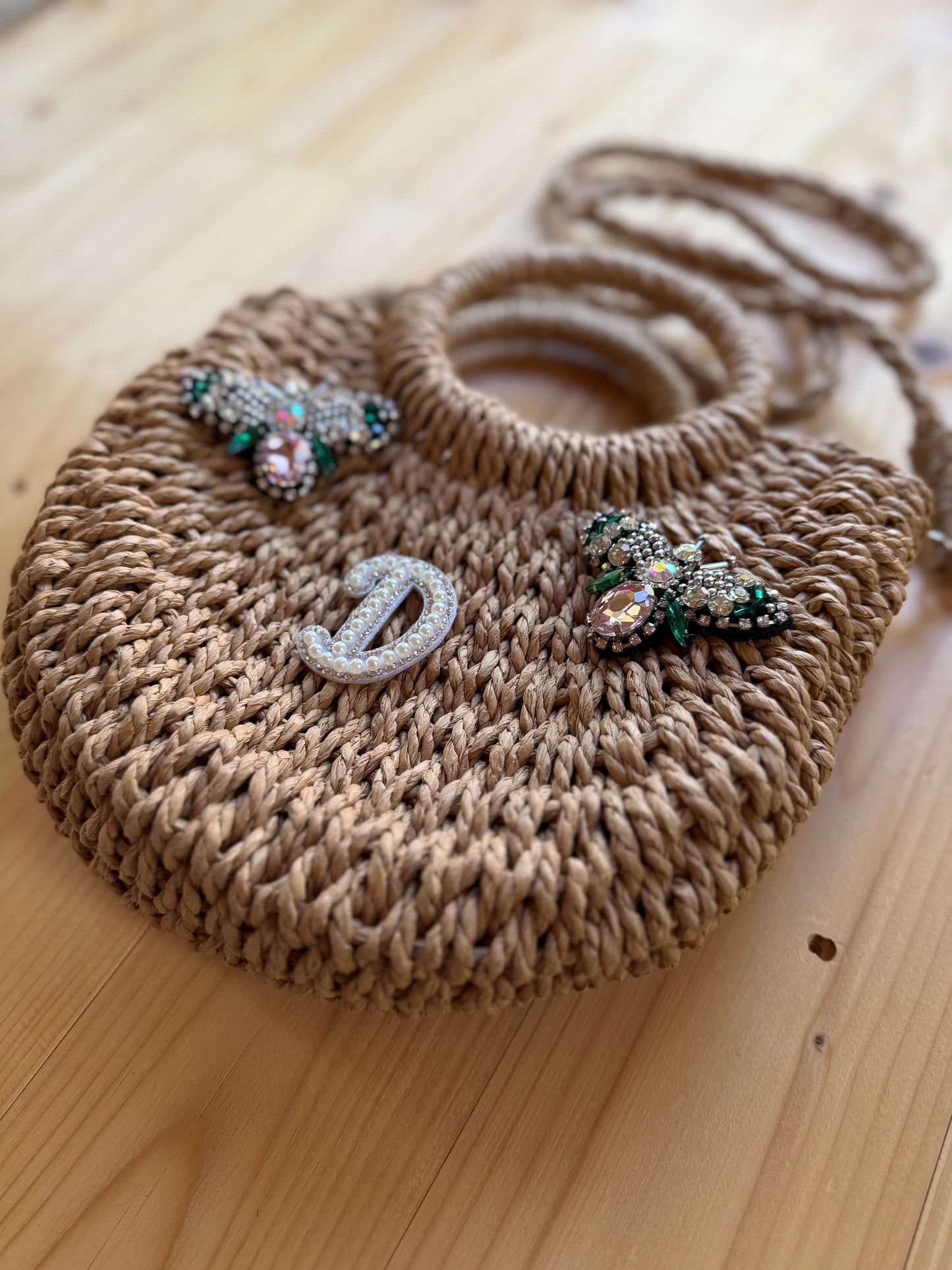 Straw mini handbag