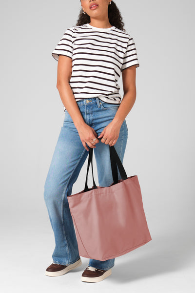 Personalised carryall tote bag with patches or embroidery