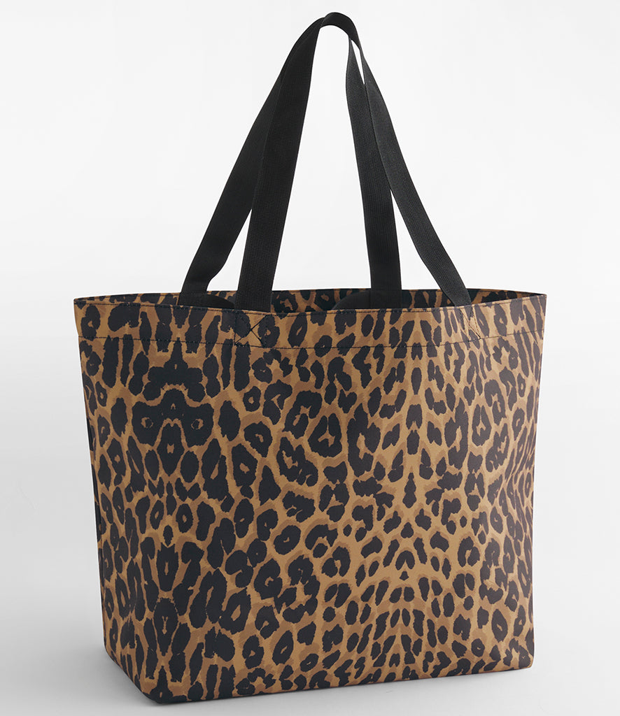 Leopard print tote bag