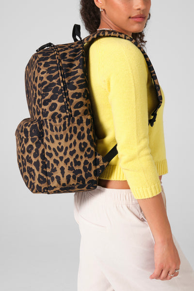 Personalised patch or embroidery Leopard print backpack