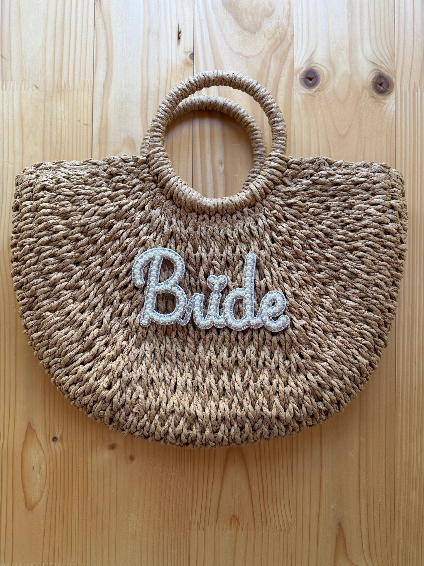 Large straw handbag