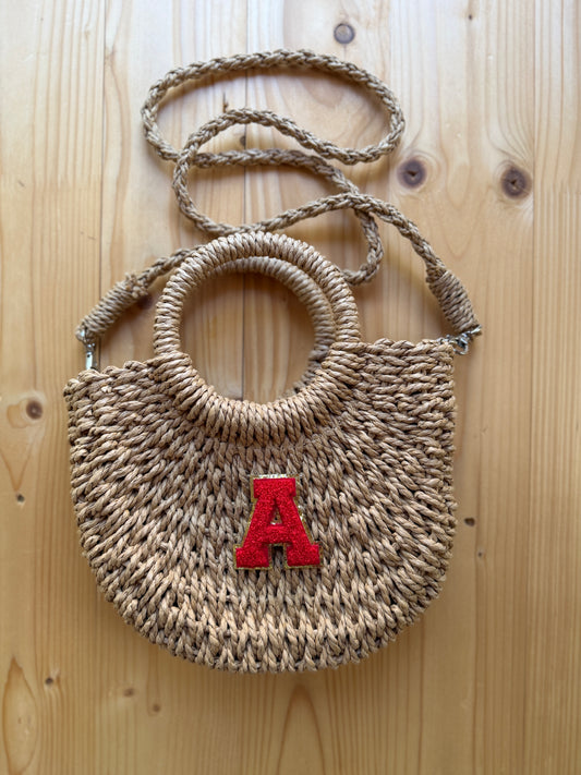 Straw mini handbag