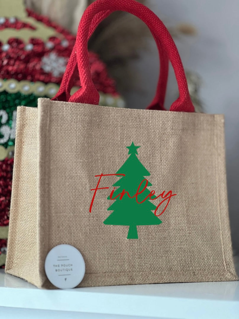 Personalised Christmas Tree Gift Bag