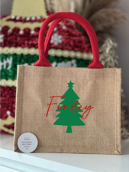 Personalised Christmas Tree Gift Bag