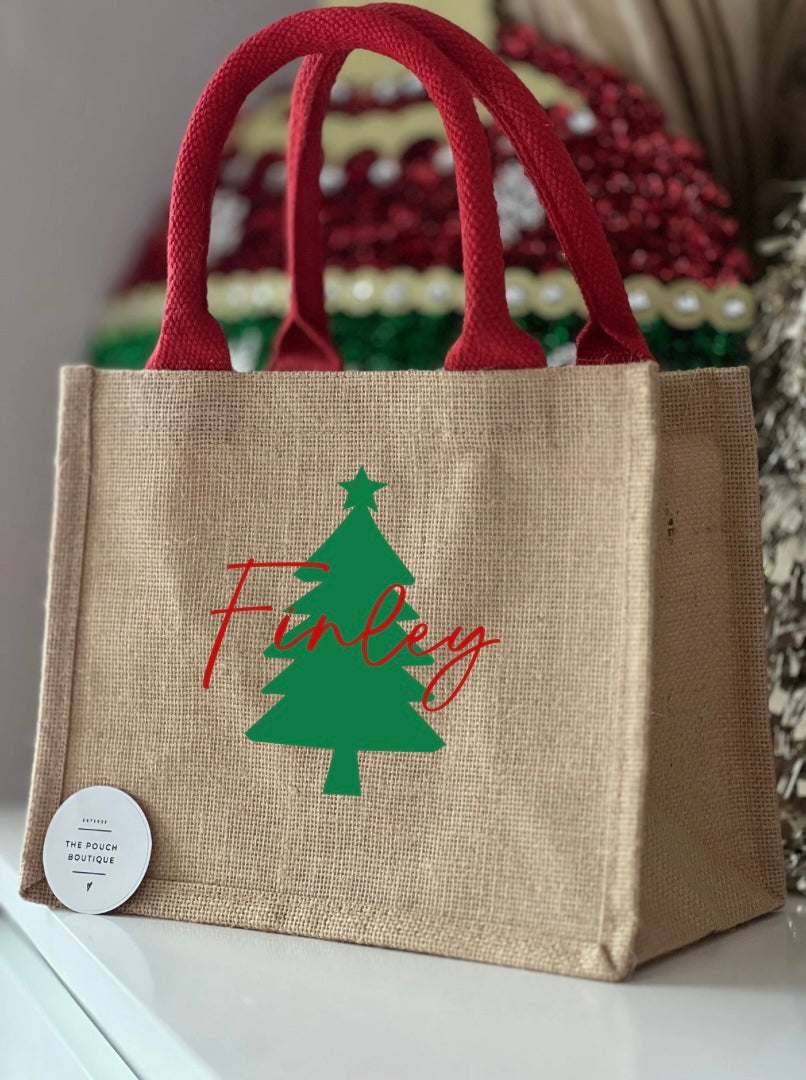 Personalised Christmas Tree Gift Bag