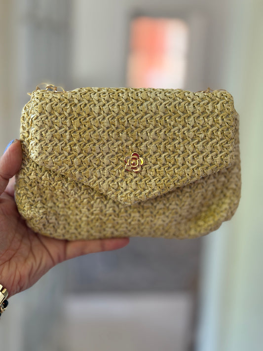 Straw cross body bag