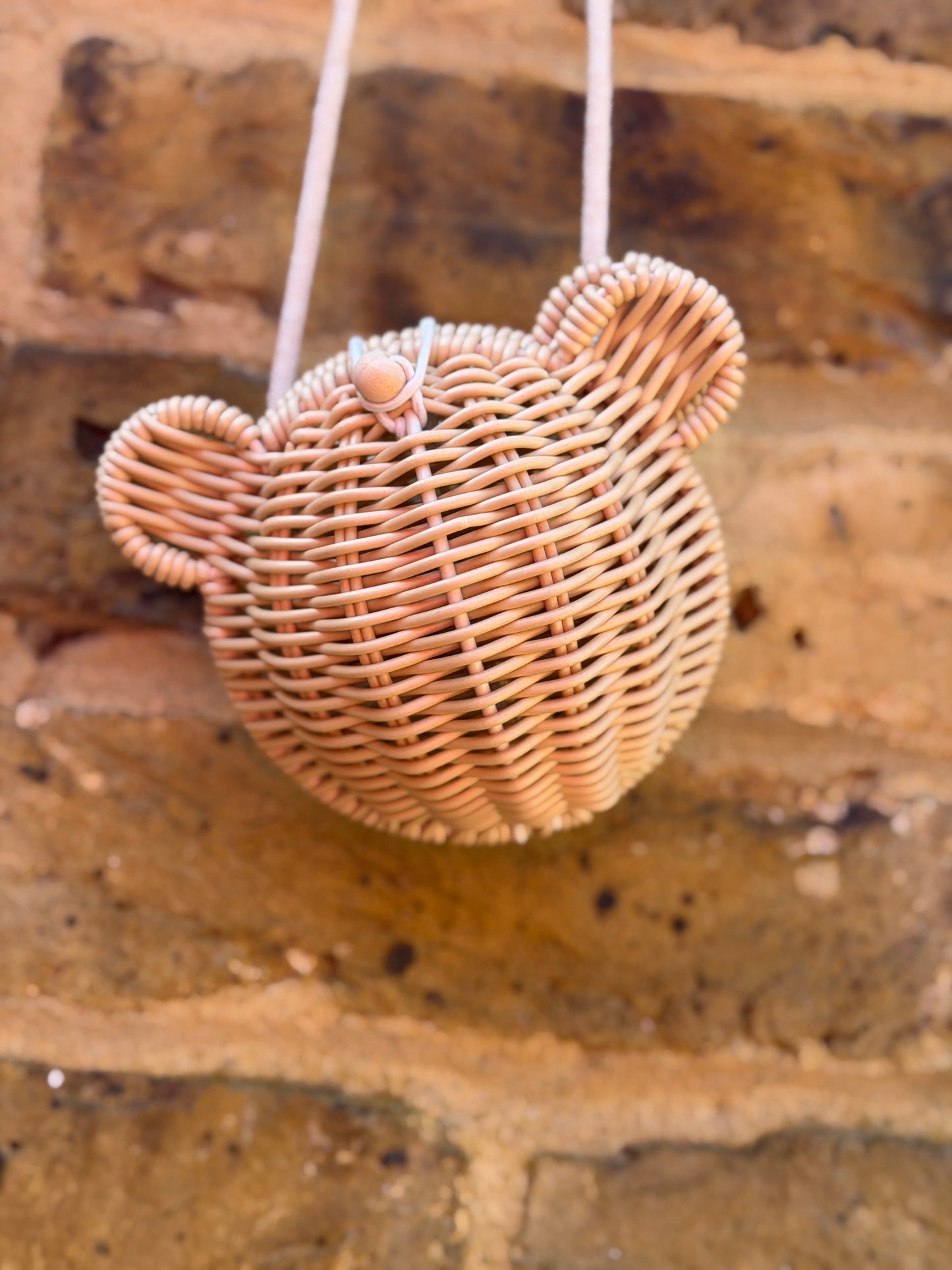 Toddler/ child teddy bear rattan handbag