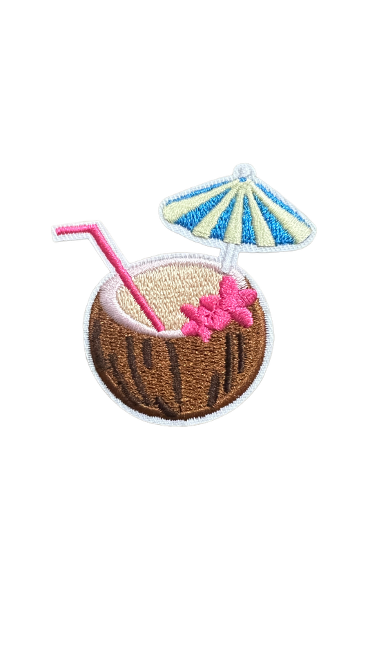 Coconut Cocktail Embroidered Patch