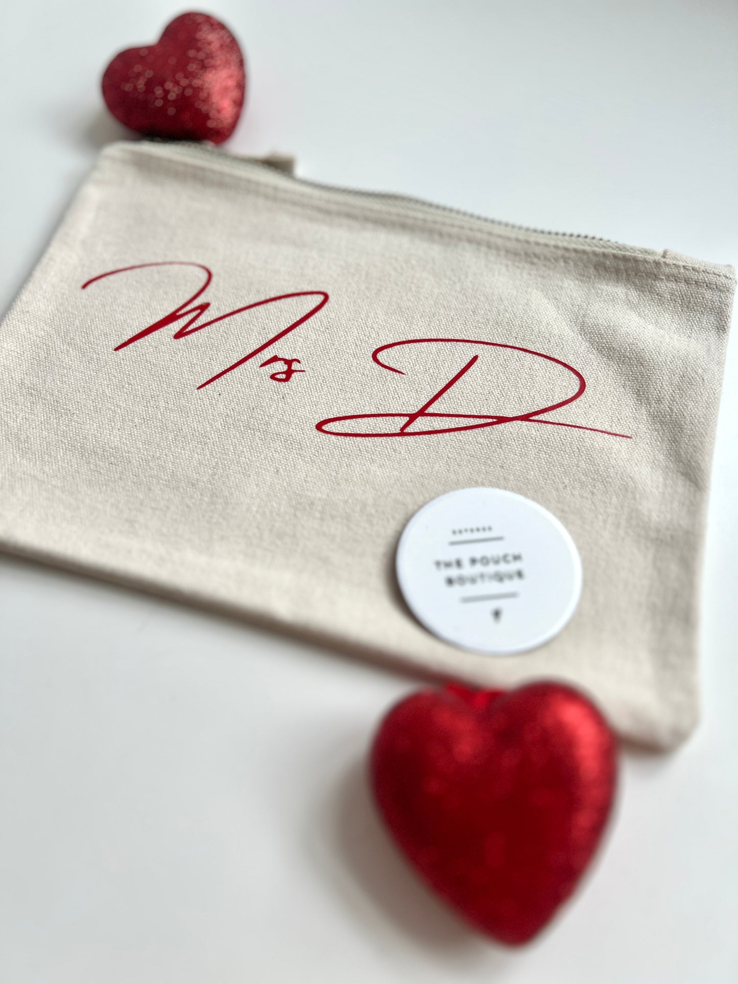 Canvas personalised name pouch - med