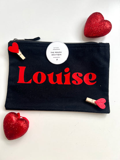 Canvas personalised name pouch - med